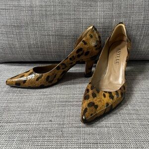 Anyi Lu Leopard Print Heels Sz US8/UK38.5